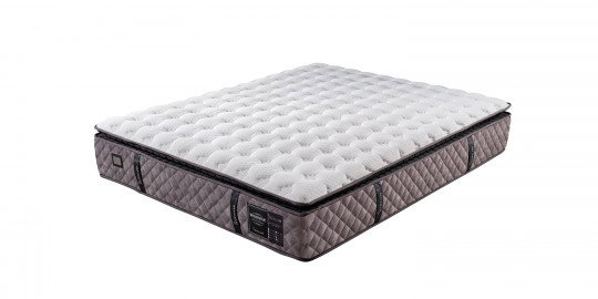 Beyaz kapitone yüzeyli ve gri kenarlı Sensitive Pad 2000 ortopedik yatak, konforlu ve sağlıklı uyku için ideal bir Kaliteli İnegöl mobilya ürünüdür.