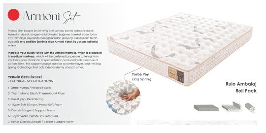 Armoni Pocket Ortopedik Yatak157845 | İnegöl Mobilya
