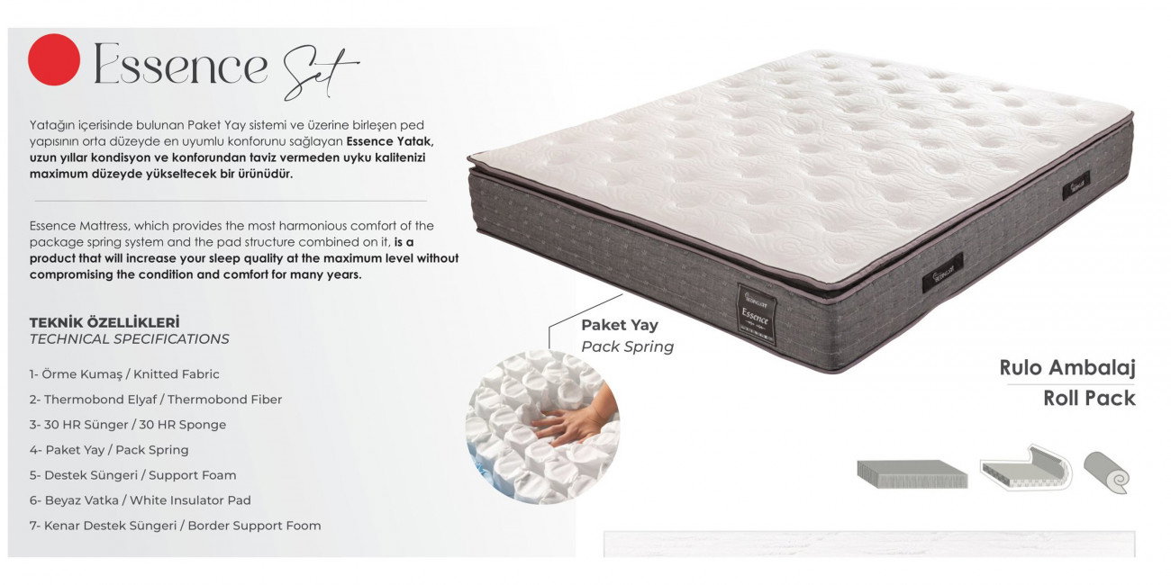 Essence Ped Pocket Ortopedik Yatak-963-1