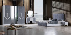 Güneş Yatak Odası Antrasit - Mobilyam İnegölden