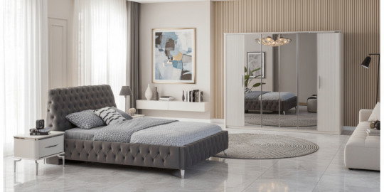 Royal Gümüş Yatak Odası Takımı İnegöl Mobilya