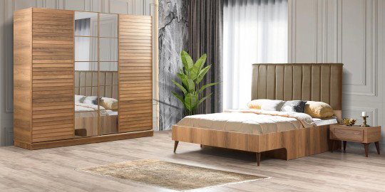 Beykoz Yatak Odası Ceviz - Mobilyam İnegölden