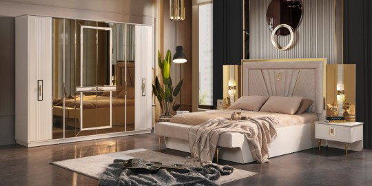 Majeste Yatak Odası Gold Aytaşı - Mobilyam İnegölden