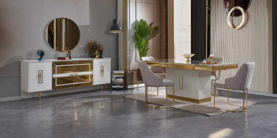 Majeste Yemek Odası Gold Aytaşı - Mobilyam İnegölden