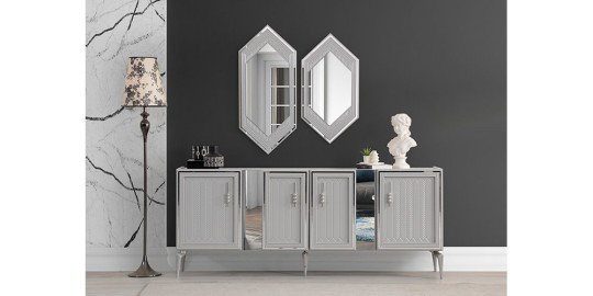 Velar Yemek Odası Takımı Sis Gri234109 | İnegöl Mobilya