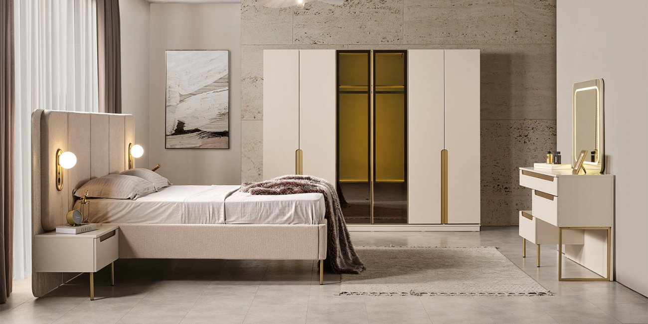 Zara Yatak Odası Takımı Gold-1236-7