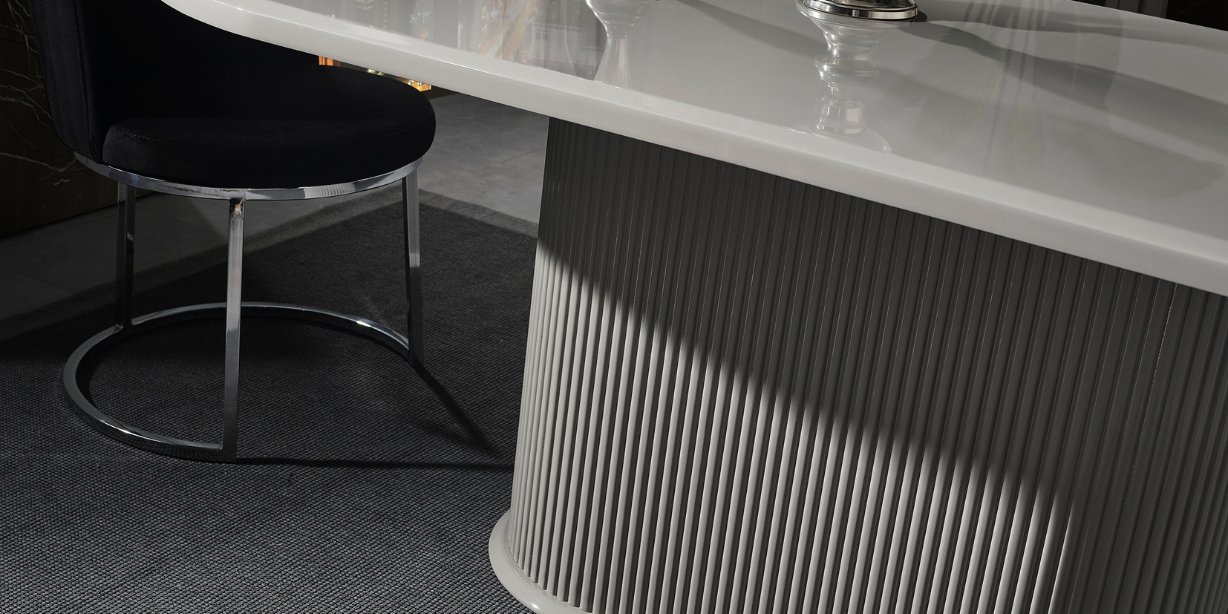 Gucci Duman Gri Yemek Odası Takımı230603 | İnegöl Mobilya