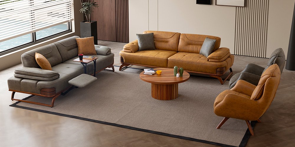 Jaguar Koltuk Takımı Sarı-Yeşil-2707-4