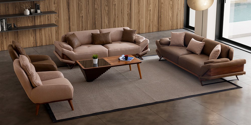 Milano Klapalı Koltuk Takımı Krem-2714-6