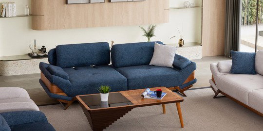 Milano Koltuk Takımı Mavi-2715-1