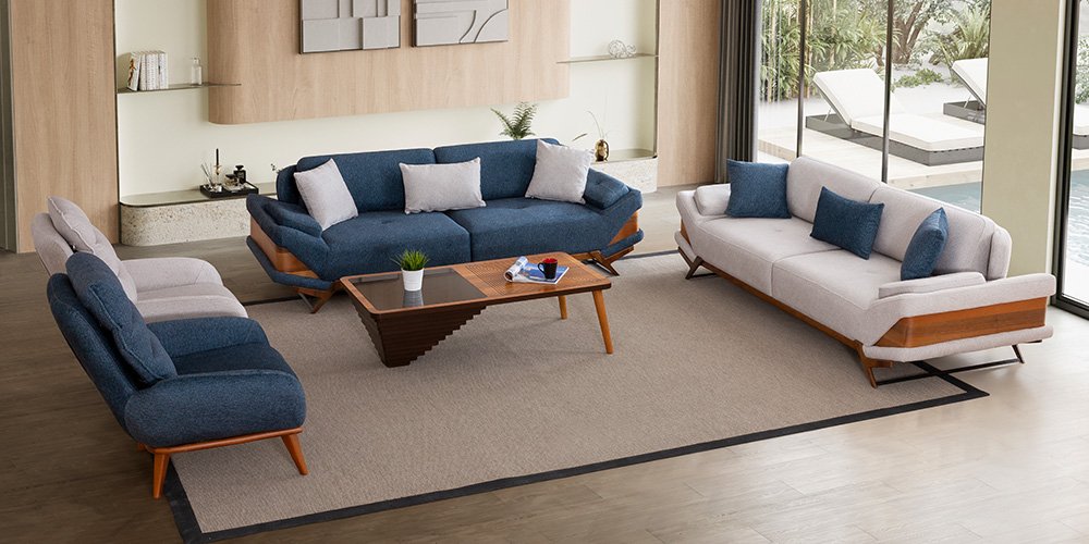 Milano Koltuk Takımı Mavi-2715-12