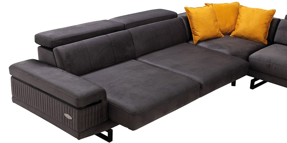 Diva Köşe Koltuk Takımı Antrasit-2754-1