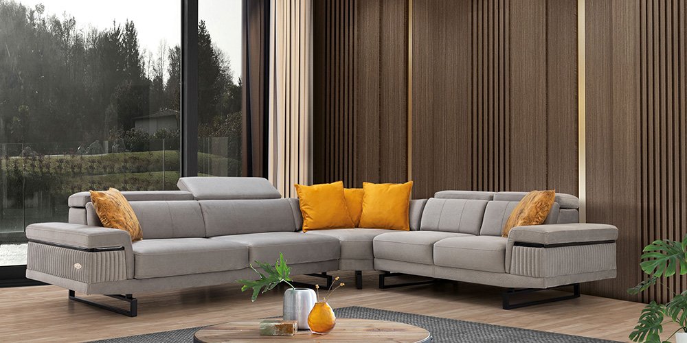 Diva Köşe Koltuk Takımı Gri-2755-13