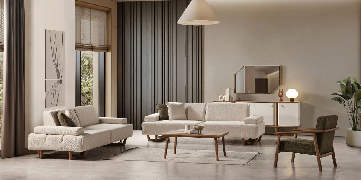 Soft Koltuk Takımı Ceviz-1258-9