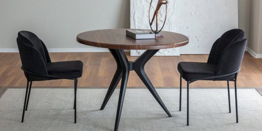 Vera Kelebek Ceviz Masa Sandalye