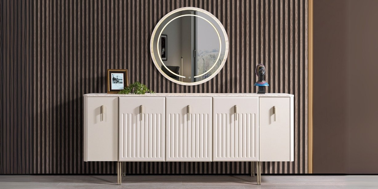 Pera Yemek Odası Takımı Traverten229752 | İnegöl Mobilya