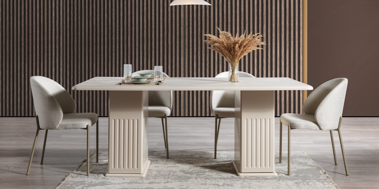 Pera Yemek Odası Takımı Traverten229753 | İnegöl Mobilya