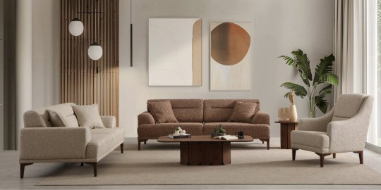 Roma Koltuk Takımı Ahşap Ayaklı