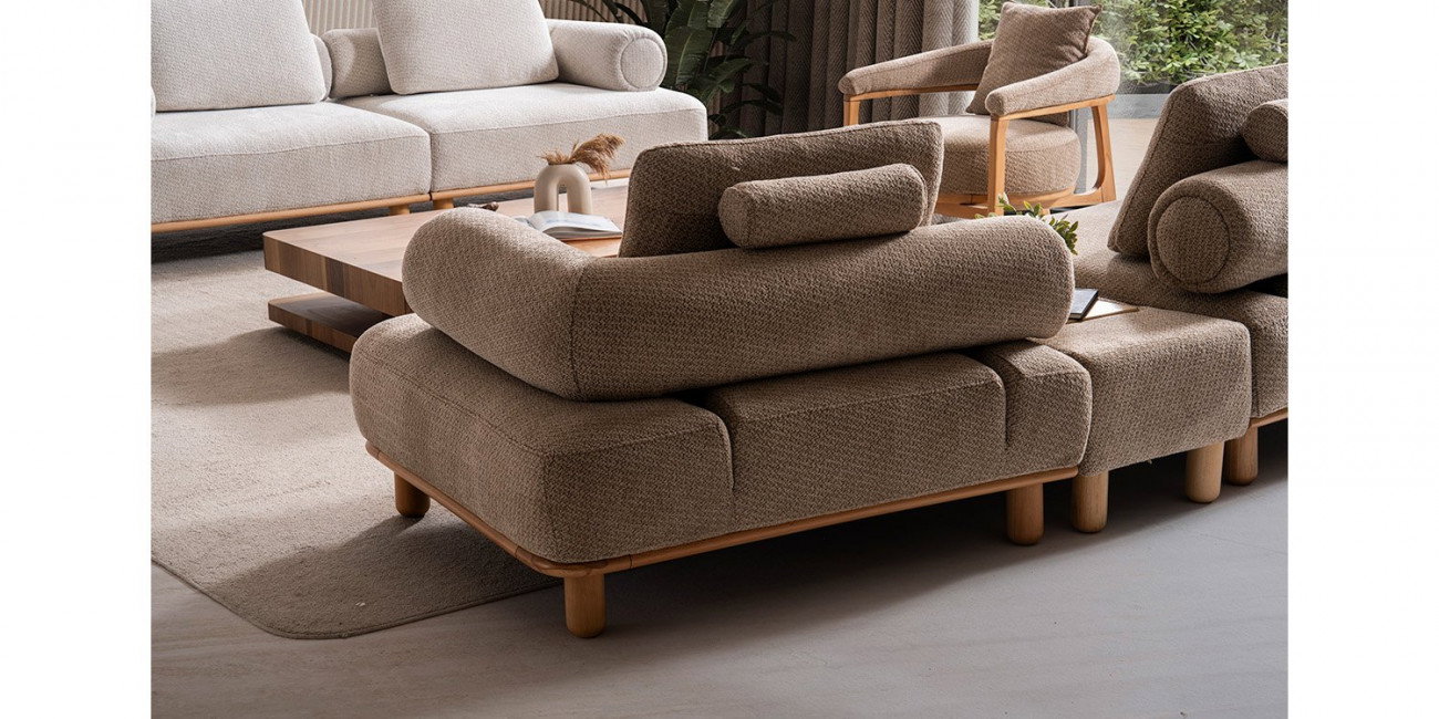 Bambu Koltuk Takımı Krem-1243-2