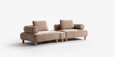 Bambu Koltuk Takımı Krem-1243-6