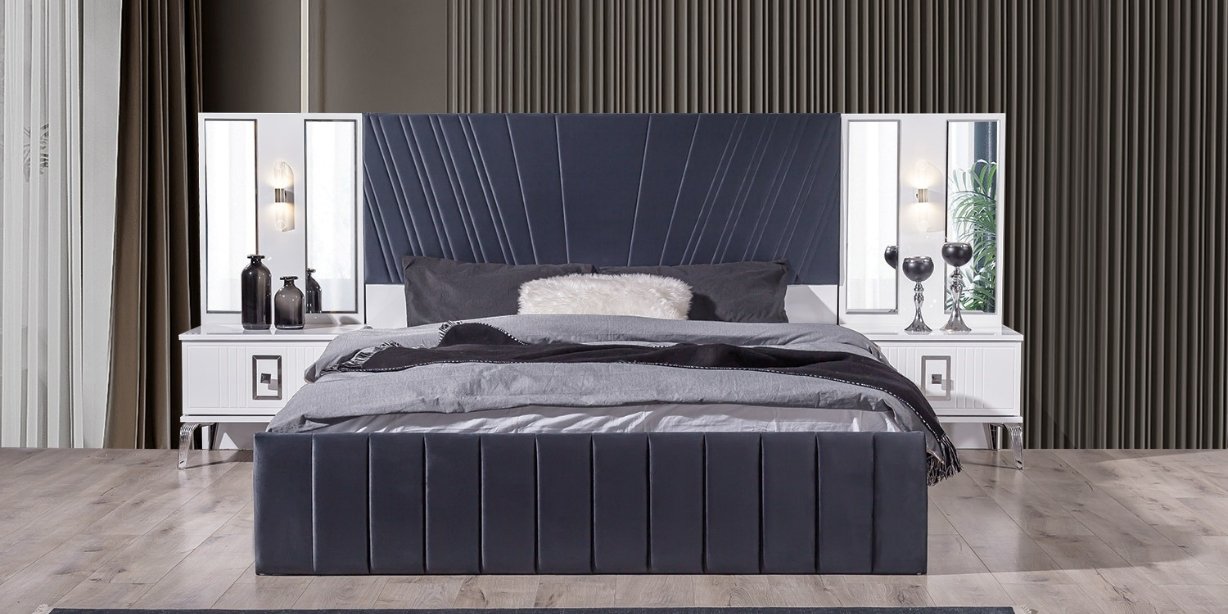 Rio Gri Yatak Odası Takımı Mdf-1622-3