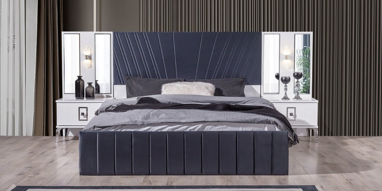 Rio Gri Yatak Odası Takımı Mdf-1622-6