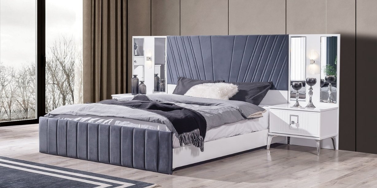 Rio Gri Yatak Odası Takımı Mdf-1622-8
