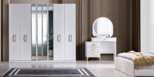 Rio Sarı Yatak Odası Takımı Mdf-1623-1