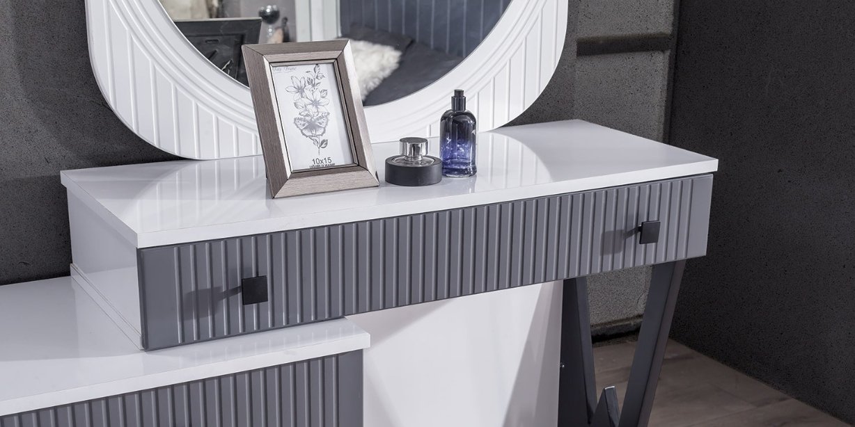 Stil Antrasit Yatak Odası Takımı Mdf-1624-8