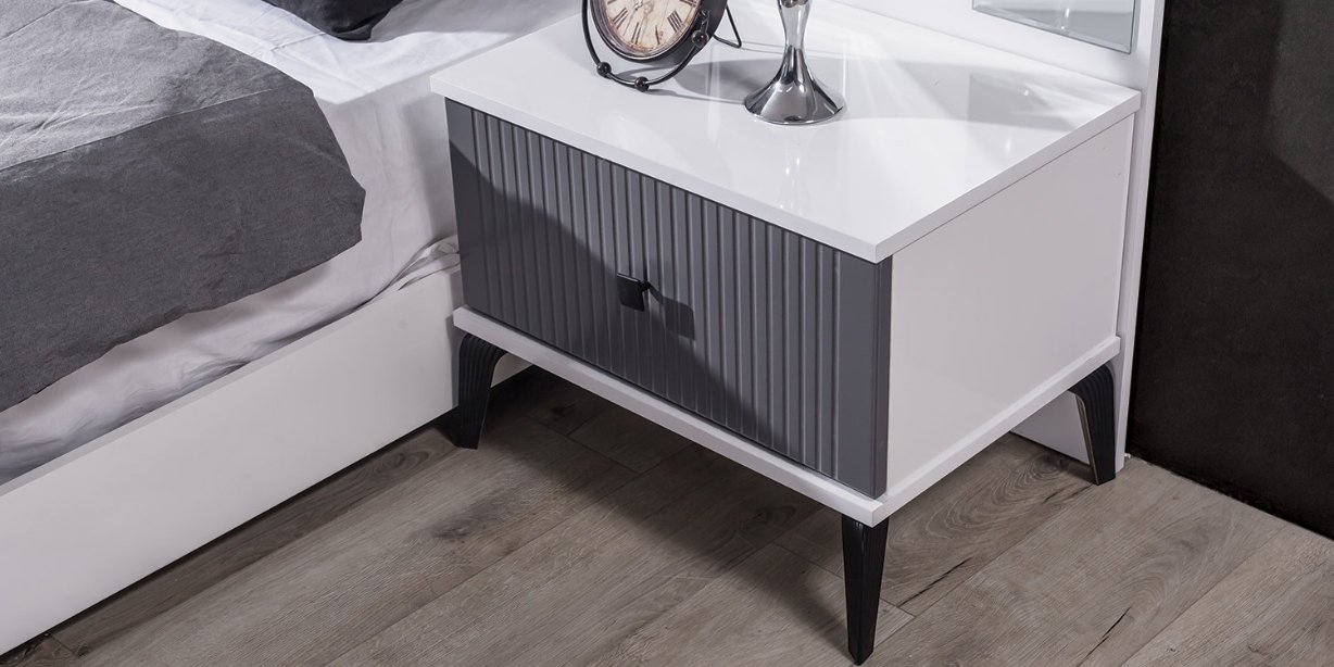 Stil Antrasit Yatak Odası Takımı Mdf-1624-5