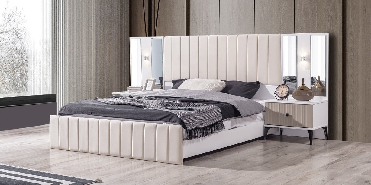 Still Bej Yatak Odası Takımı Mdf-1626-8