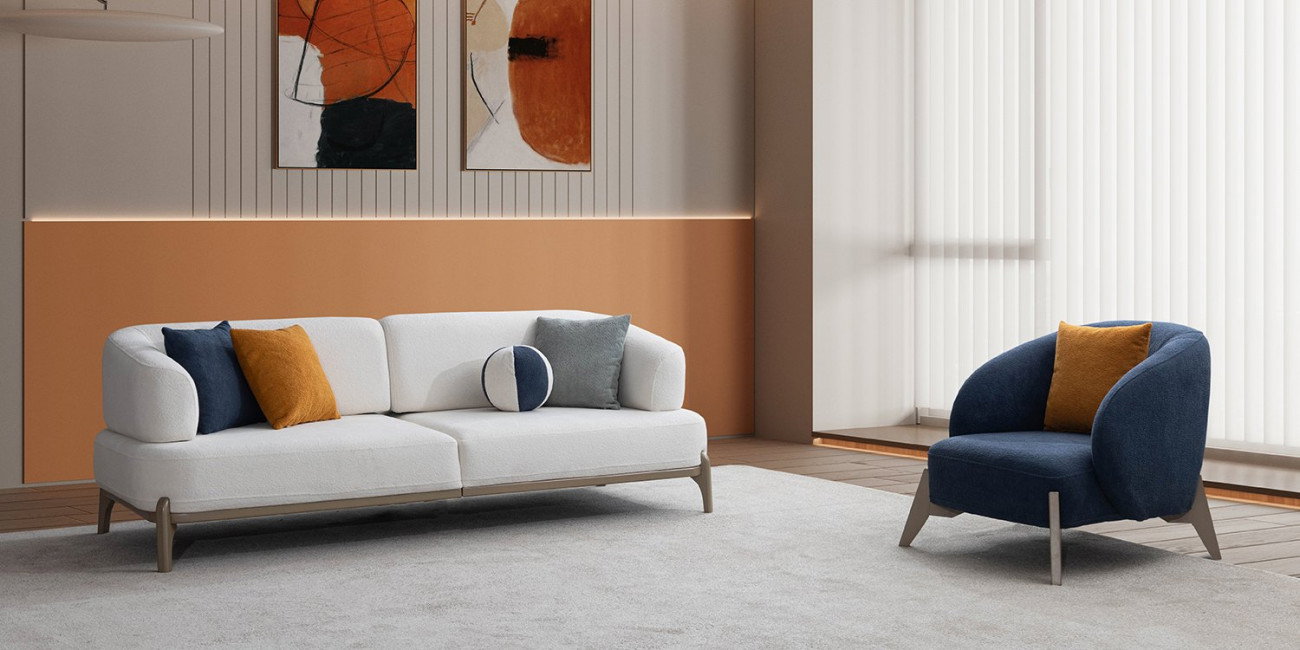 Lotus Koltuk Takımı Krem-1287-7