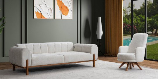 Palmera Koltuk Takımı Krem210911 | İnegöl Mobilya