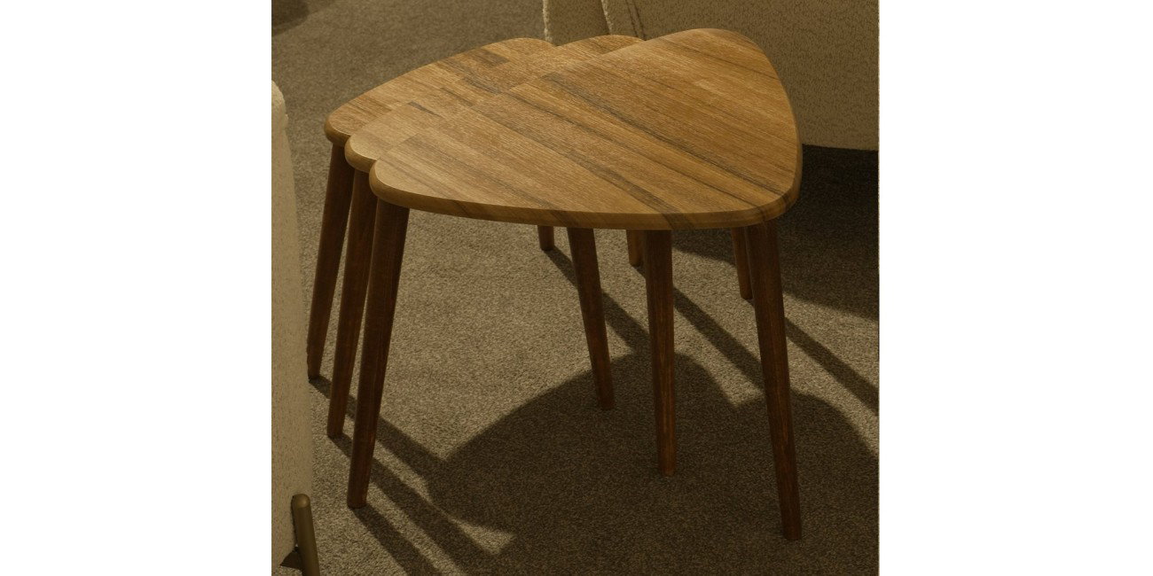 Üçlü Ceviz Zigon Sehpa223737 | İnegöl Mobilya