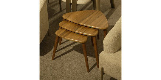 Üçlü Ceviz Zigon Sehpa223739 | İnegöl Mobilya