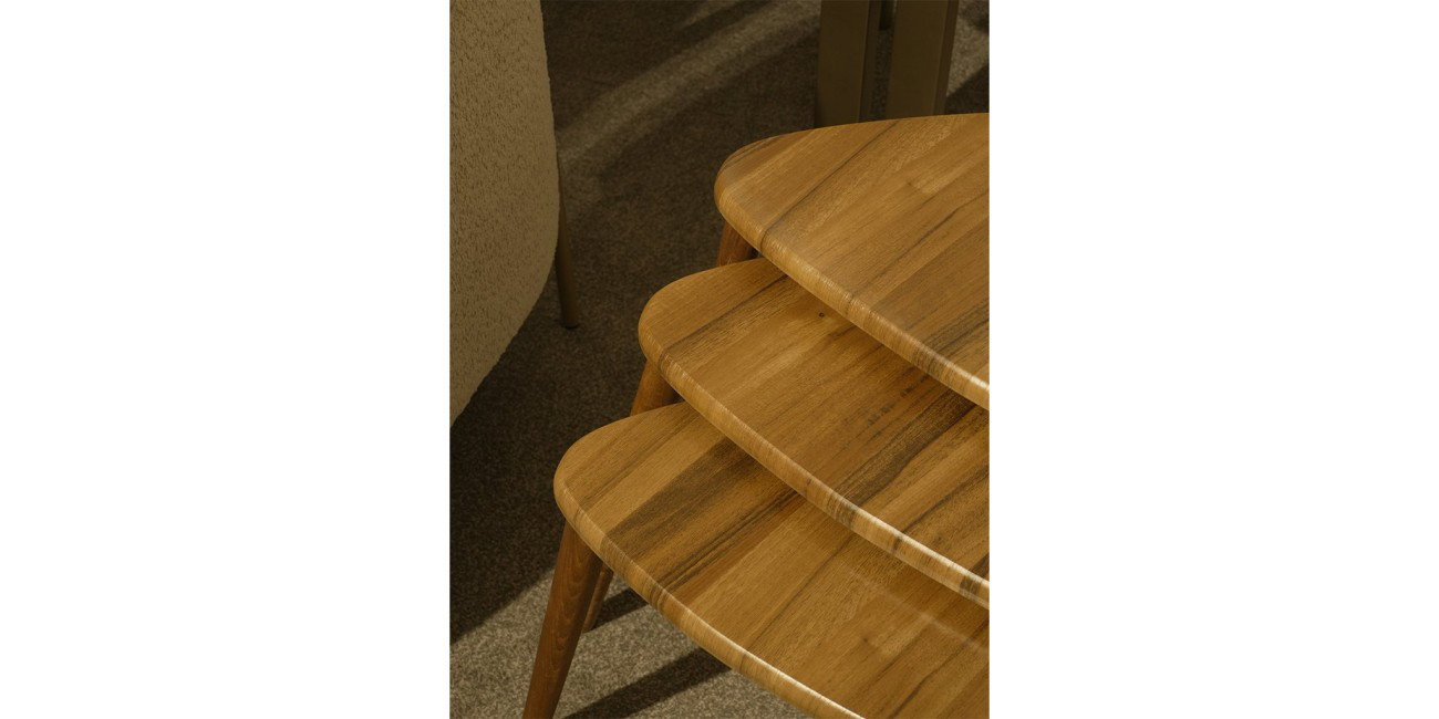 Üçlü Ceviz Zigon Sehpa223738 | İnegöl Mobilya