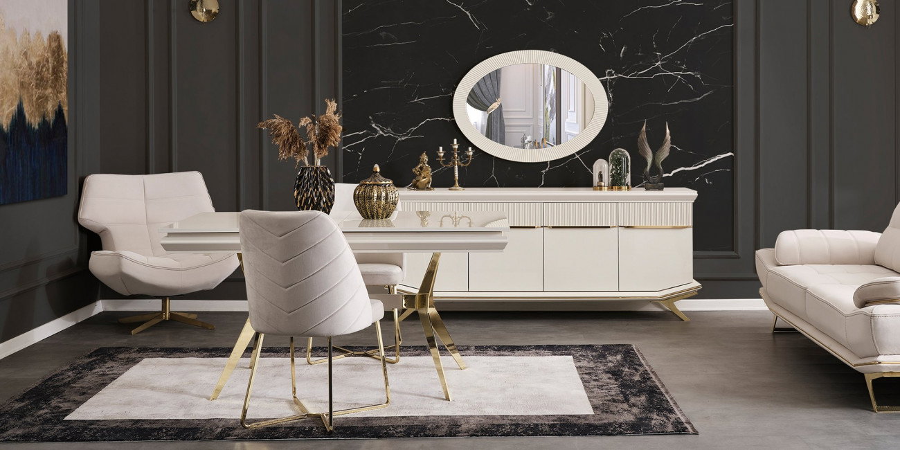 Asos Gold Yemek Odası Takımı-2490-9