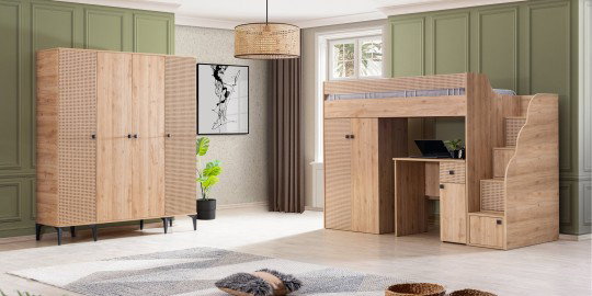 Rustik Dörtlü Ranza Seti-2436-1