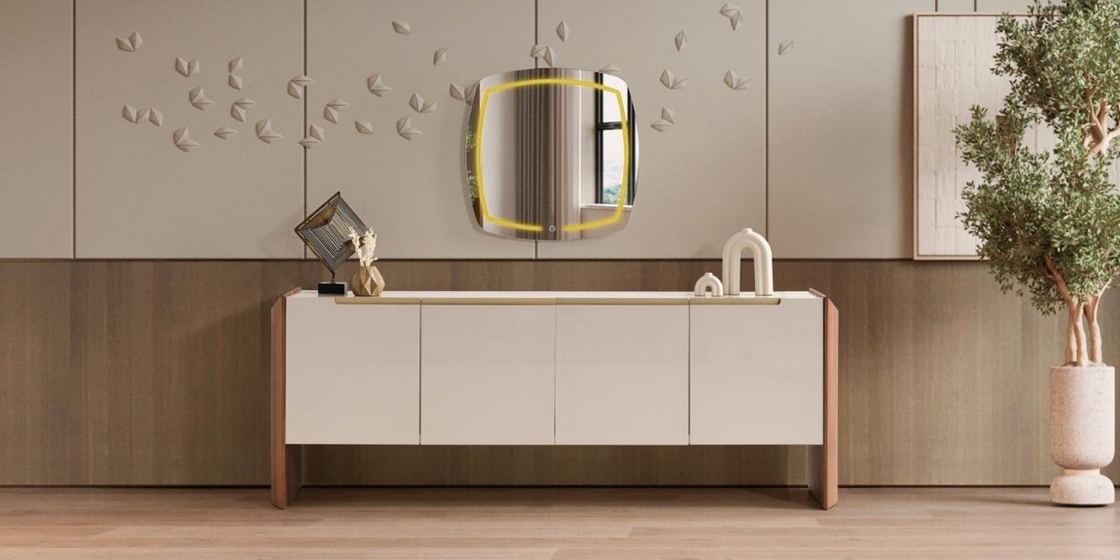 Gloria Yemek Odası Takımı Krem220200 | İnegöl Mobilya