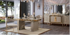 Lounge Yemek Odası Takımı Nehir Kumu İnegöl Mobilya