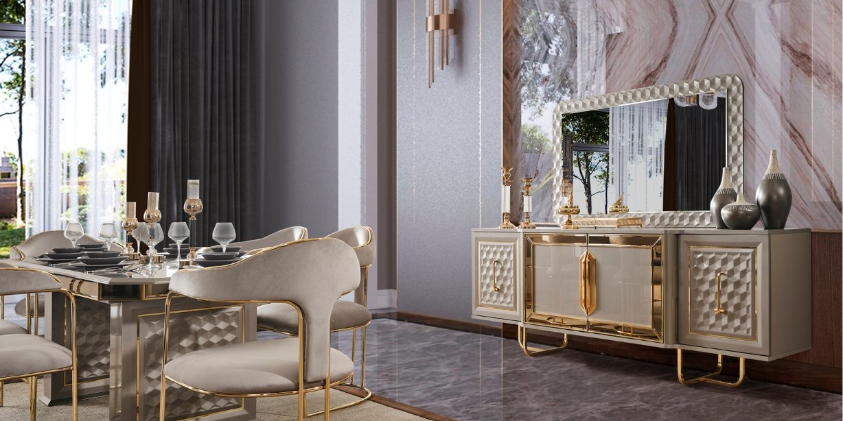Lounge Yemek Odası Takımı Nehir Kumu220231 | İnegöl Mobilya