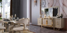 Lounge Yemek Odası Takımı Nehir Kumu220231 | İnegöl Mobilya