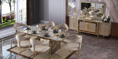 Lounge Yemek Odası Takımı Nehir Kumu220240 | İnegöl Mobilya