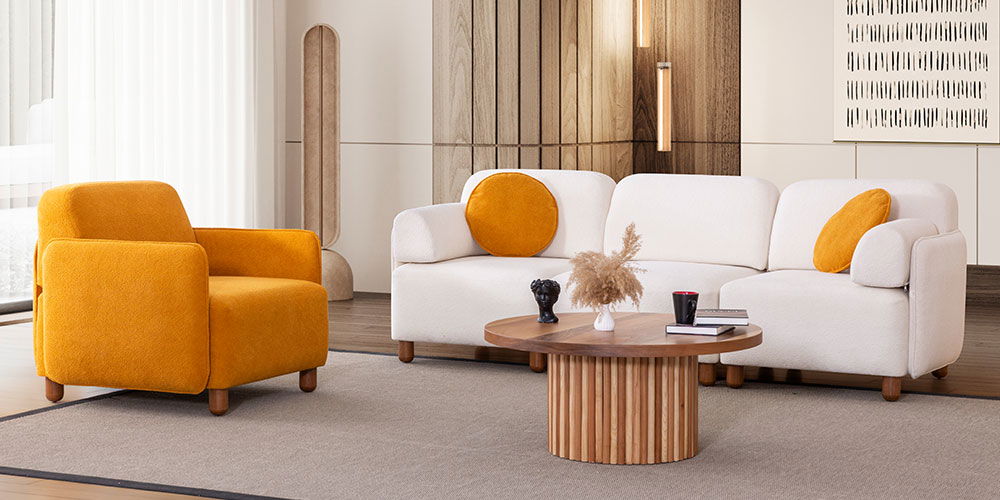 Puzzle Koltuk Takımı Krem