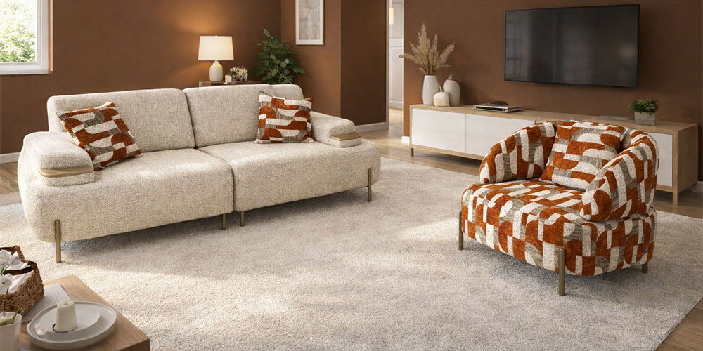 Rio Koltuk Takımı Krem