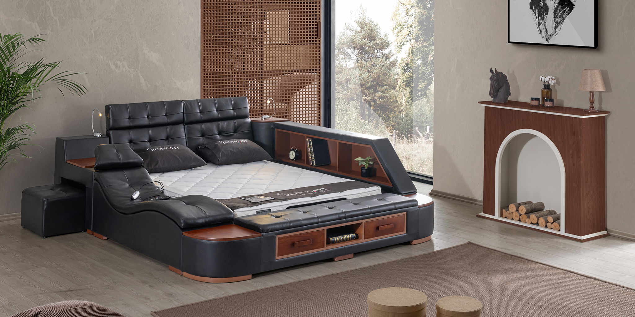 Lüxe Life Antrasit Karyola