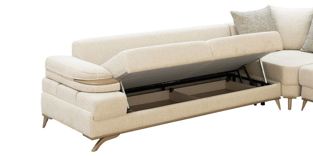 Paris Köşe Koltuk Takımı Krem