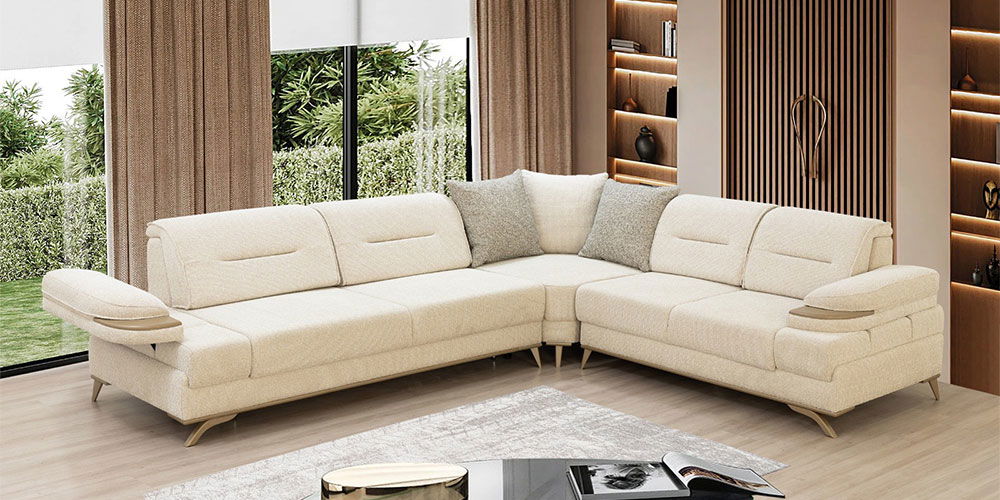 Paris Köşe Koltuk Takımı Krem