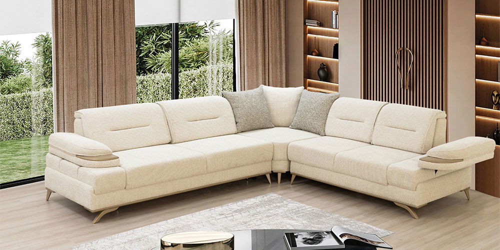 Paris Köşe Koltuk Takımı Krem