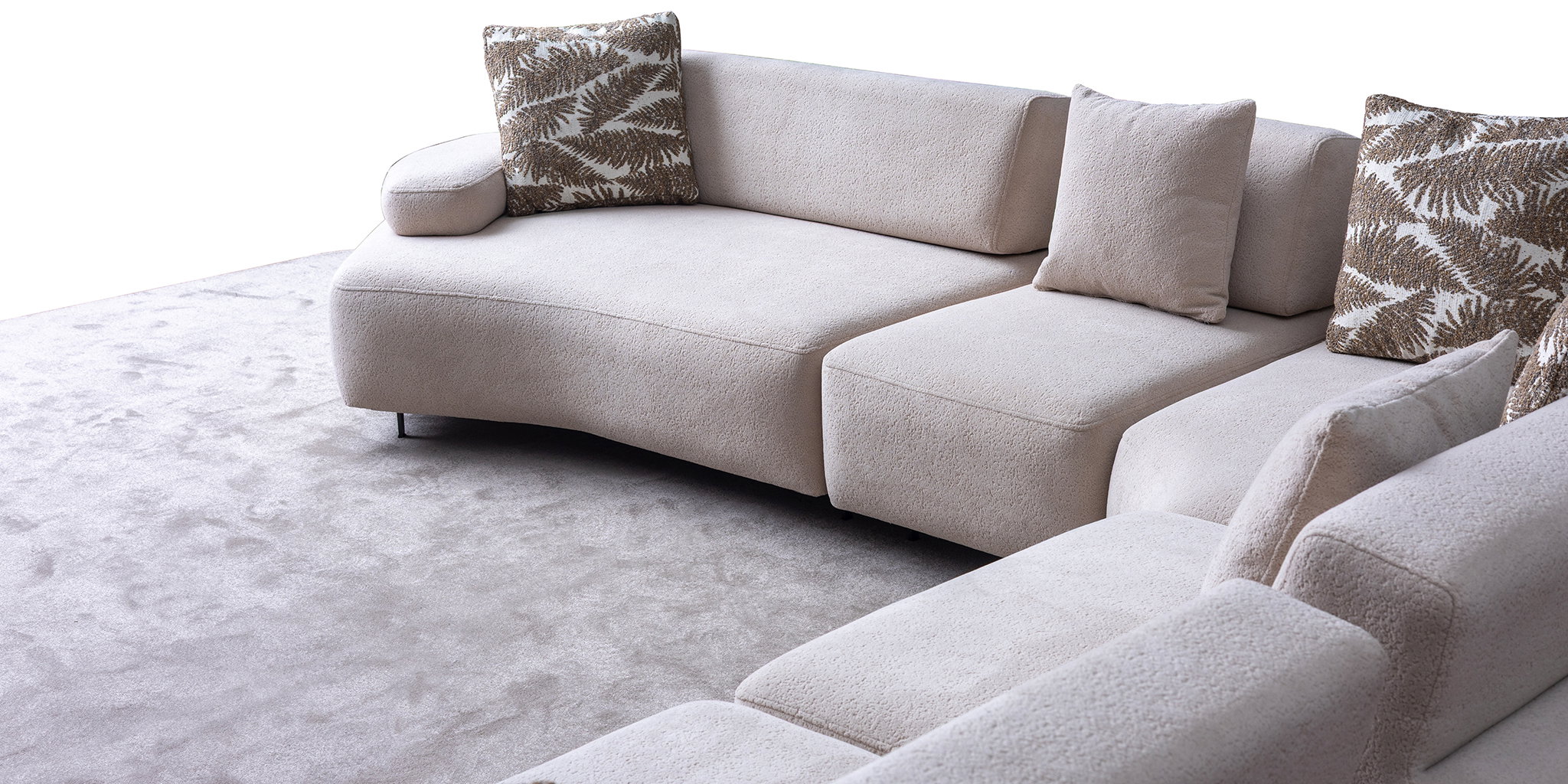 Puzzle Köşe Koltuk Takımı Beyaz